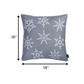 Gray and White Snowflakes Throw Pillow