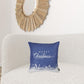 Blue Christmas Snow Decorative Throw Pillow