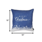 Blue Christmas Snow Decorative Throw Pillow