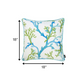 Blue and White Coral Marine Throw Pillow