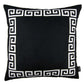18" Black And White Geometric Fabric Throw Pillow