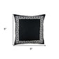 18" Black And White Geometric Fabric Throw Pillow