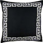 18" Black And White Geometric Fabric Throw Pillow