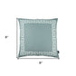 Gray and White Greek Key Bordered Throw Pillow