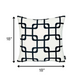 Black and White Grid Geometric Throw Pillow