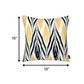 Black and Yellow Zigzag Geometric Throw Pillow