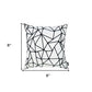 White and Black Geometric Tangle Throw Pillow