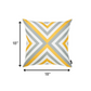 Yellow and Gray Triangle Geometric Throw Pillow