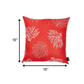 Red and Silver Coral Reef Decorative Throw Pillow
