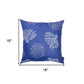Blue and Silver Coral Reef Decorative Throw Pillow