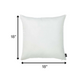 Set of 2 White Modern Square Throw Pillows