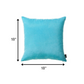 Set of Two 18" Turquoise Fabric Throw Pillows
