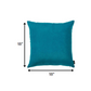 Set of 2 Teal Modern Square Throw Pillows