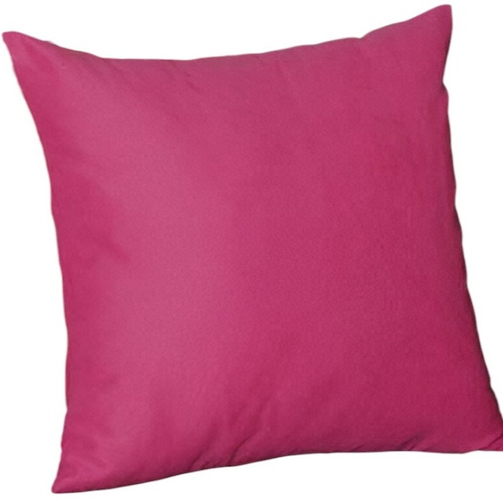 Set of 2 Fuchsia Pink Modern Square Throw Pillows