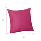 Set of 2 Fuchsia Pink Modern Square Throw Pillows