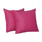 Set of 2 Fuchsia Pink Modern Square Throw Pillows