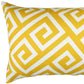 Yellow Greek Key Pattern Lumbar Throw Pillow