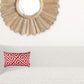 Red Greek Key Pattern Lumbar Throw Pillow