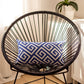 Blue Greek Key Pattern Lumbar Throw Pillow