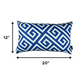Blue Greek Key Pattern Lumbar Throw Pillow
