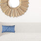 Blue Greek Key Pattern Lumbar Throw Pillow