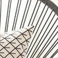 Monochromatic Lattice Faux Leather Throw Pillow