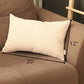 White Solid Lumbar Throw Pillow
