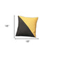 Yellow and Black Diagonal Decorative Throw Pillow