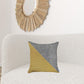 Gray and Yellow Diagonal Decorative Throw Pillow