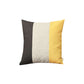 18" Black Gray And Yellow Fabric Throw Pillow