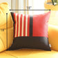 Red and Black Printed Geometric Throw Pillow
