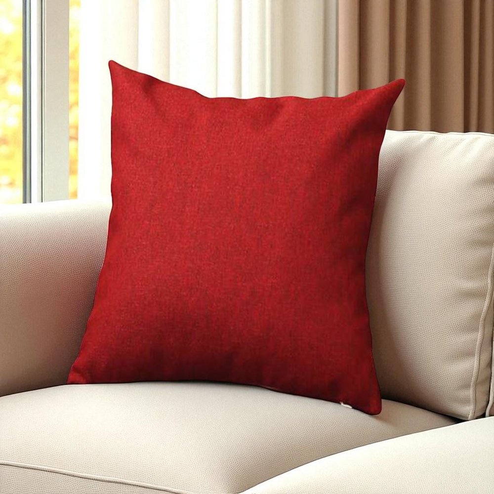 Red Modern Textured Throw Pillow