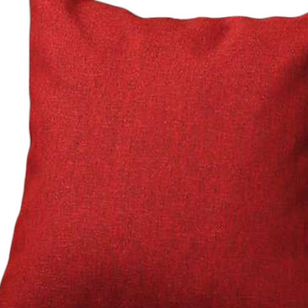Red Modern Textured Throw Pillow
