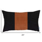 Black Base and Brown Center Lumbar Throw Pillow