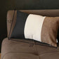 Brown Tripartite Lumbar Throw Pillow