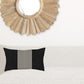Tan and Black Houndstooth Lumbar Throw Pillow