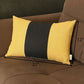 Yellow and Black Midsection Lumbar Throw Pillow