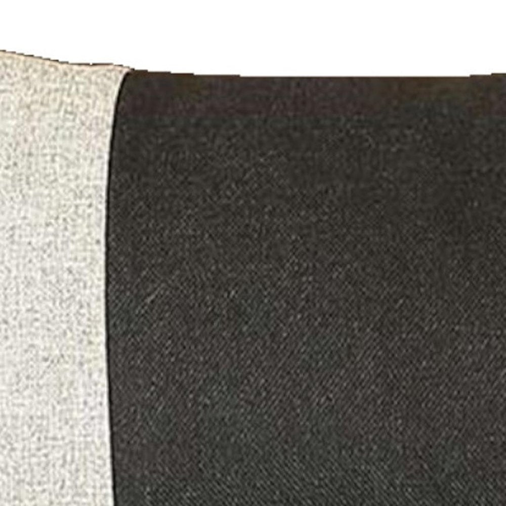 Gray and Black Midsection Lumbar Throw Pillow