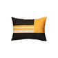 Yellow and Black Geometric Lumbar Throw Pillow