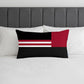 Red and Black Geometric Lumbar Throw Pillow