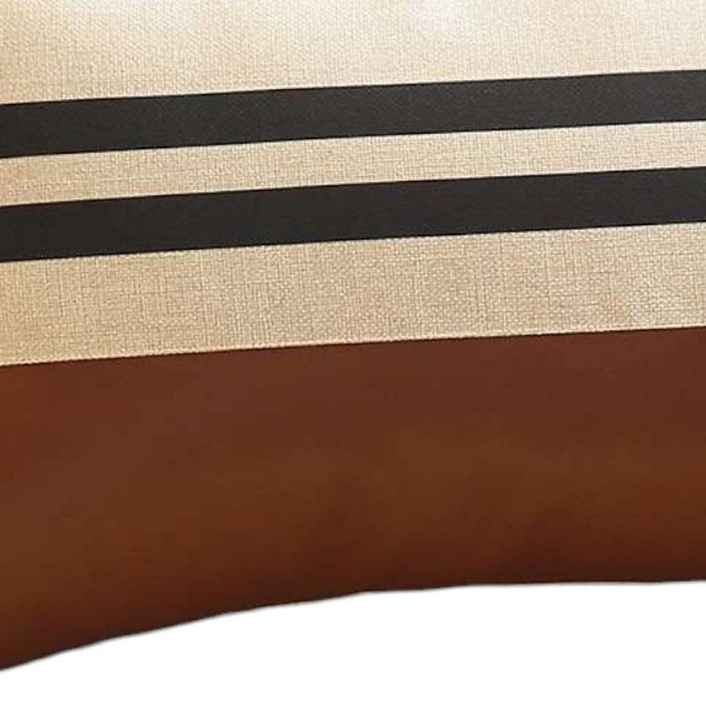 Brown and Black Geometric Lumbar Throw Pillow