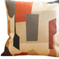 18" Ivory Gray And Orange Abstract Fabric Throw Pillow