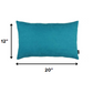 Set of 2 Teal Modern Lumbar Throw Pillows