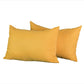 Set of 2 Yellow Modern Lumbar Throw Pillows