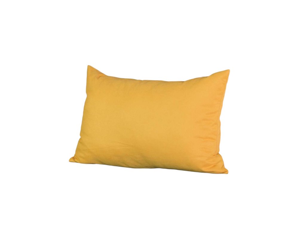 Set of 2 Yellow Modern Lumbar Throw Pillows