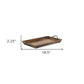 19" Brown Wood Handmade Serving Tray With Handles