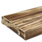 20" Brown Distressed Wood Handmade Serving Tray With Rope Handles