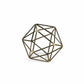 8" Brown and Gold Metal Hand Painted Geometric Orb Tabletop Sculpture
