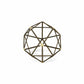 8" Brown and Gold Metal Hand Painted Geometric Orb Tabletop Sculpture