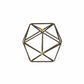 6" Brown and Gold Metal Hand Painted Geometric Orb Tabletop Sculpture